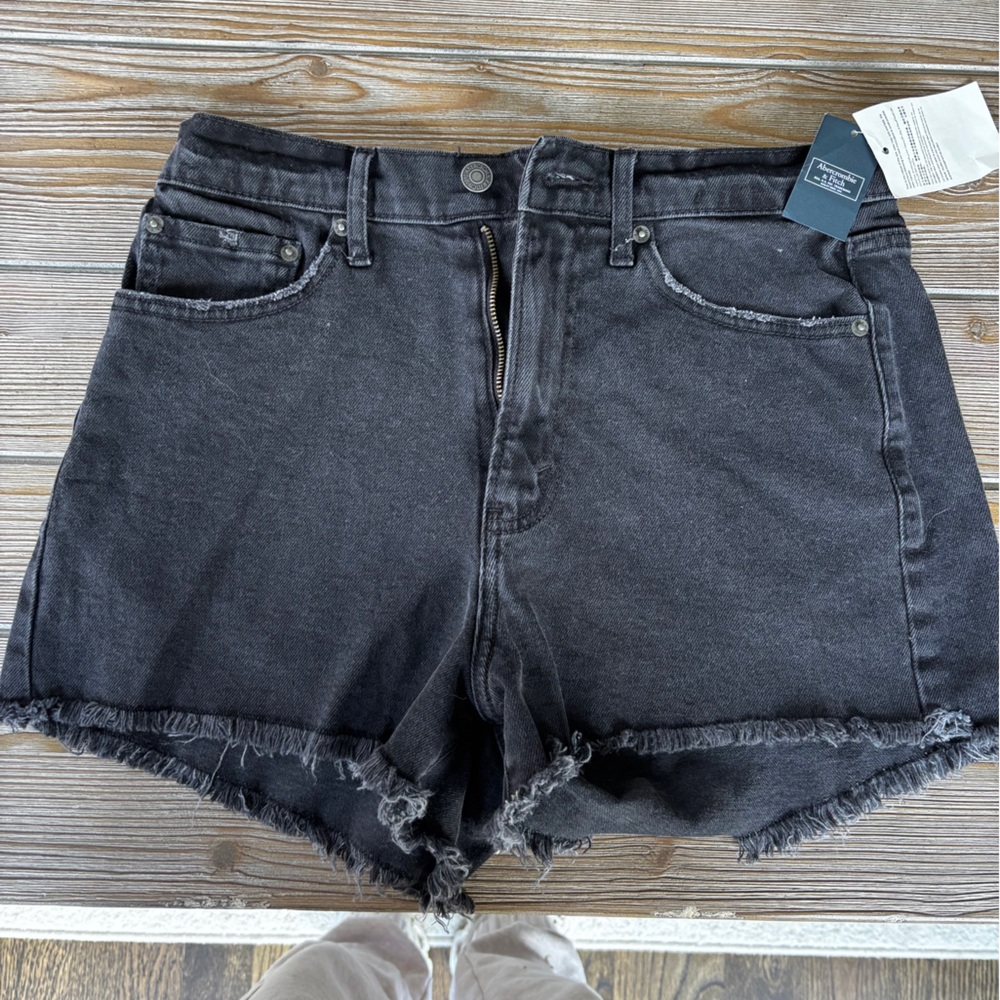 Abercrombie & Fitch Black High Rise Shorts
